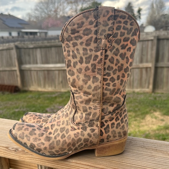 Roper Other - Shimmery Leopard Print Western Cowgirl Boots - GIRLS sz 12